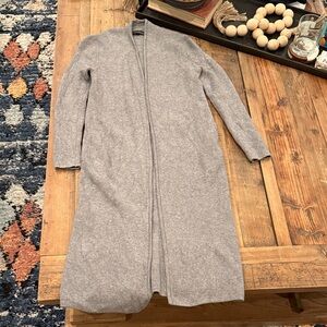 Banana Republic Light Gray Knit Duster Cardigan